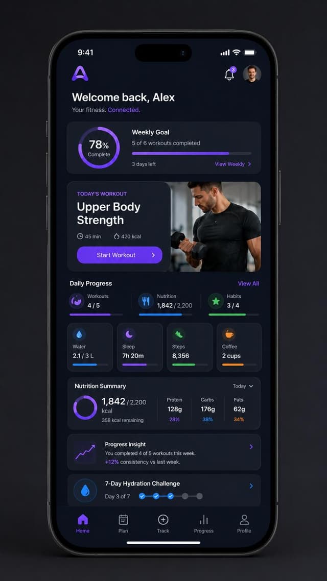 Astra app — dark mode